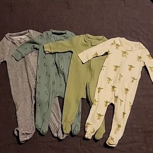 Baby Gap Footies, Set of 4, Size 3-6 Months